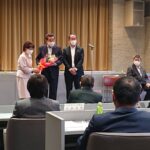 花田東海市新市長が挨拶にお越しになられました。